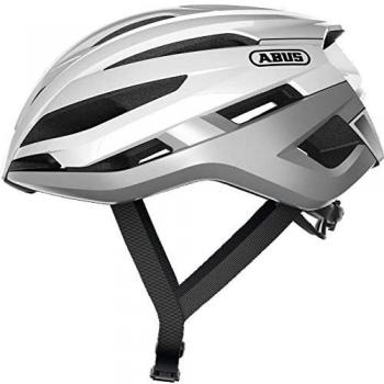 ABUS StormChaser Polar White - Casco de Ciclismo Ligero y Cómodo, Tamaño S