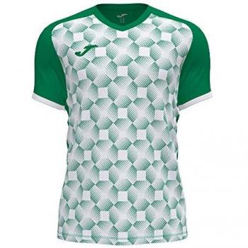 Camiseta de manga corta Joma Supernova III para hombre en color verde y blanco, tallas 2XL-3XL