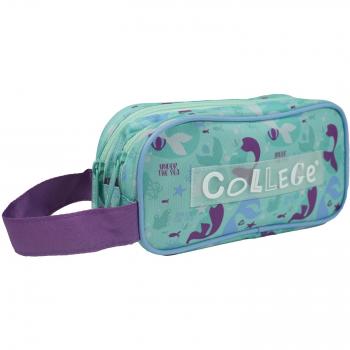Estuche Escolar Pequeño con Diseño de Sirenas
