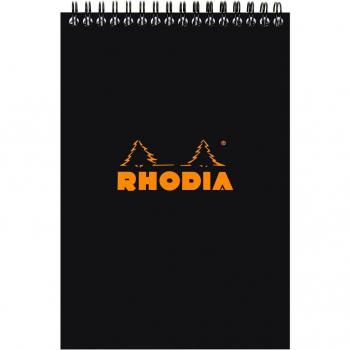 Cuaderno Rhodia Classic A5 - Líneas horizontales (8mm) - Negro