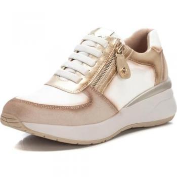 Zapatilla Deportiva de Mujer XTI 143358 Negra con Cremallera y Cordones, Talla 37