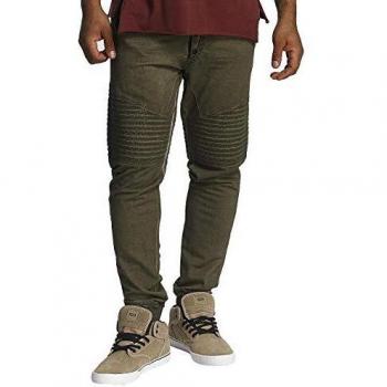 trueprodigy Casual Hombre Marca Pontalon Jogger Basico Ropa Retro Vintage Rock Vestir Moda Deportivo Chandal Slim fit Designer Fashion Sweat Pants, Colores:Khaki, Tamaño:S