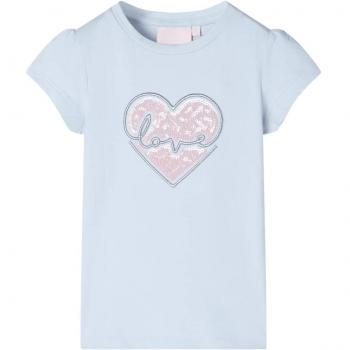 Camiseta infantil azul claro 92