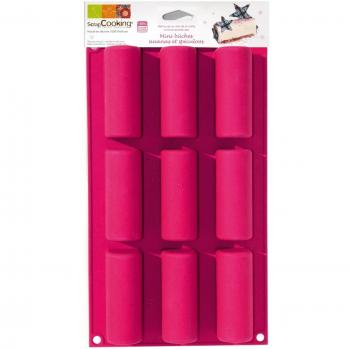 ScrapCooking 3125 9 Mini leña Molde Silicona Rosa 33,3 x 17,5 x 3,5 cm
