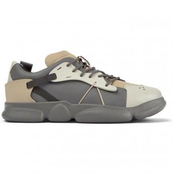 CAMPER Twins Sneakers for Men - Grey/Beige, Size 43, Smooth Leather/Cotton FabricCAMPER Twins Sneakers for Men - Grey/Beige, Size 9.5, Smooth Leather/Cotton Fabric