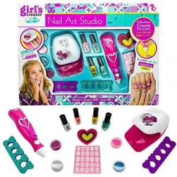 DARK DIAMOND - Set Infantil Nail Art Studio. Pack iniciación en el Arte de la manicura, CREA ,diseña y Decora a tu Gusto!