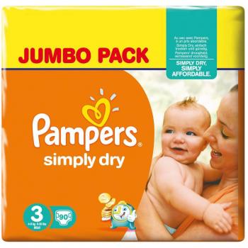 Pampers - Simply Dry - Pañales - Talla 3