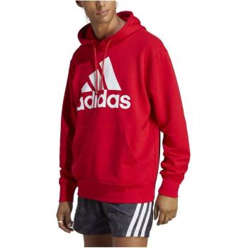 Adidas Men's Essentials French Terry Big Logo Hoodie in Better Scarlet/White, Size XXL
