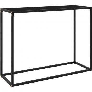 vidaXL Console Table Black 100x35x75 cm Tempered Glass