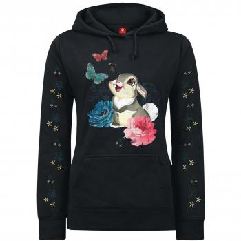 Walt Disney Bambi - Thumper Jersey con Capucha Mujer Negro XXL