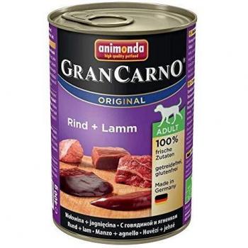 Comida húmeda Animonda GranCarno Original Ternera Cordero 400 g - Pack Ahorro, 12 x 400 g, Vacuno y cordero