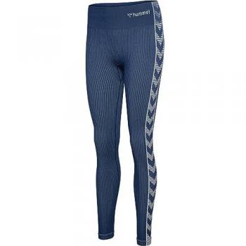 Hummel Women's Blaze Seamless Leggings in Insignia Blue