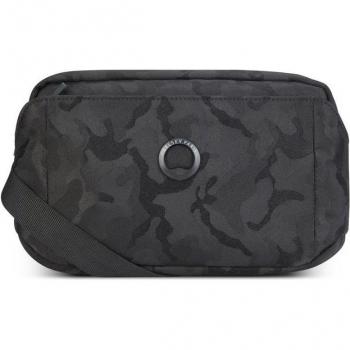 Delsey Paris - Bandolera Picpus en textil, color negro y gris