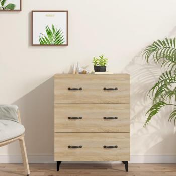 Aparador de madera multicapa roble Sonoma 69,5x34x90 cm