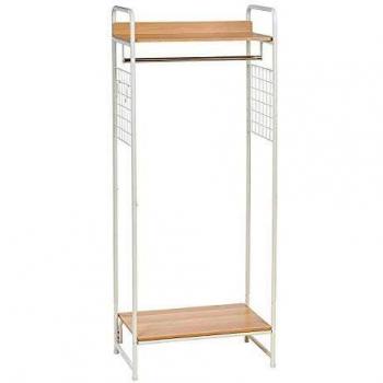 Movian, Perchero de metal / perchero con baldas y repisa / perchero / perchero de metal, diseño, moderno, Oficina, Casa - Metal Garment rack - PI-B4 - Marrón claro