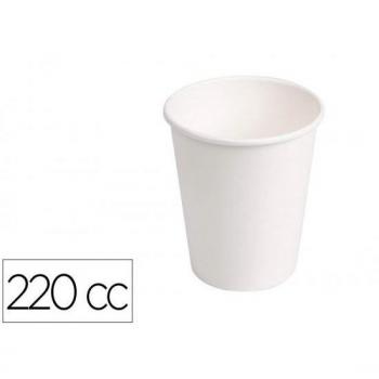 Vaso de Cartón Biodegradable Blanco 220 cc Paquete de 50 Unidades