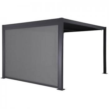 Toldo de 3m Antracita para Pérgola Palace con Pantalla Privacidad (291x209x209 cm)