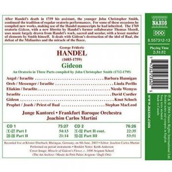 Händel: Gideon - David Cordier & Frankfurt Baroque Orchestra, Featuring Hannigan, Perillo, Wemyss, Schoch, MacLeod & Junge Kantorei