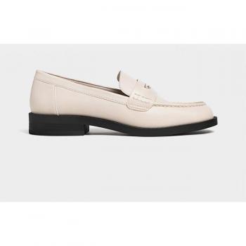 Stradivarius Penny Loafers in ECRU (6½ and 4)
