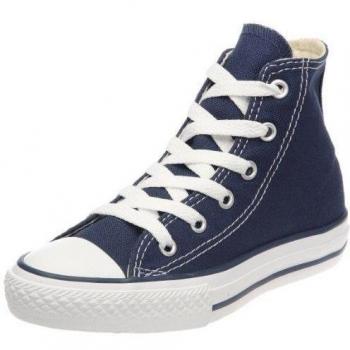 Converse Chuck Taylor All Star High Top Kids Sneakers - Navy Blue, Size 29
