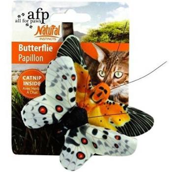 ALL FOR PAWS Juguete para Gatos Catnip En Forma de Mariposa, 10.5 cm