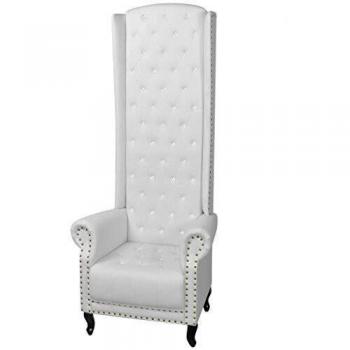 vidaXL Sillón de respaldo alto 77x65x181 cm blanco