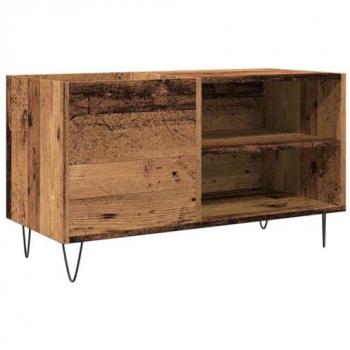 Mueble para discos de madera ingeniería envejecida 84,5x38x48 cm