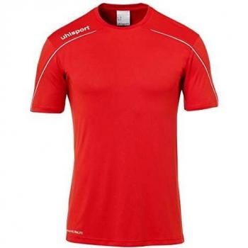uhlsport Stream 22 Shirt Shortsleeved Camiseta De Entrenamiento, Hombre, Rojo/Blanco, 116