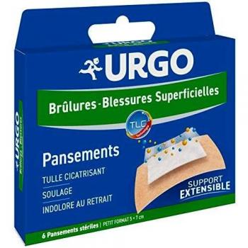 URGO - Urgo Brûlures et Blessures Superficielles 6 Pansements Petit Format