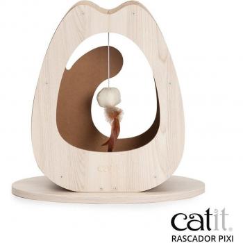 Rascador para gatos de cartón corrugado Catit PIXI, diseño ancho