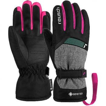 Guantes de Esquí Reusch Flash GORE-TEX Junior - Color Negro-Rosa Brillante, Talla 6.5