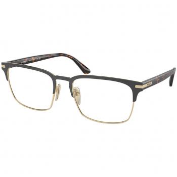 Prada Gafas Graduadas PR 58ZV 01U1O1 Armazones para Hombre Dorados Ajuste Asiático Lentes Recetadas 55