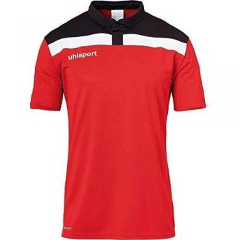 uhlsport Offense 23 Polo Shirt Hombre, Rojo/Negro/Blanco, 152