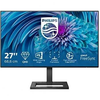 Philips 275E2FAE - 27 Inch QHD Monitor, 75Hz, 4ms, IPS, Speakers, AMD FreeSync, Frameless Design