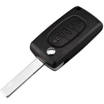 Carcasa Llave Mando 3 Botones CE0523 HU83 para Peugeot, Citroen y Fiat