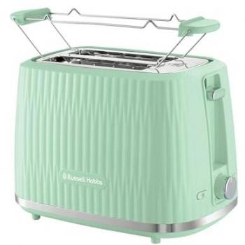 Tostadora Russell Hobbs Eden 800 W, 2 ranuras, color pistacho, 6 niveles de tueste, función de extraelevación, descongelar y recalentar