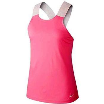 NIKE W NP Dry Elastika Tank ESS Camiseta sin Mangas, Mujer, Magic Flamingo/Barely Rose/