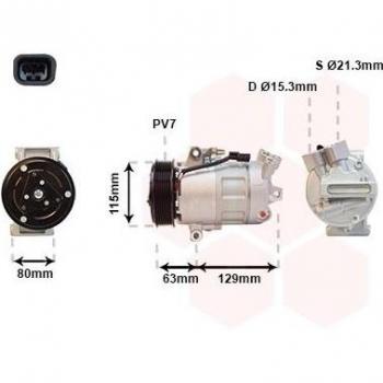Compresor de aire acondicionado VAN WEZEL 4300K384