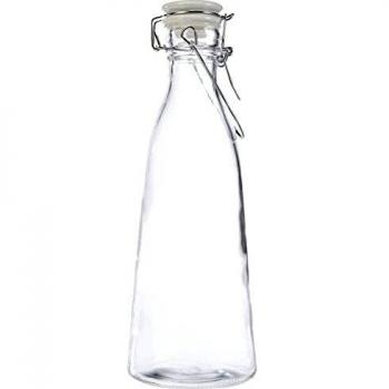 IBILI Botella de Leche 1 l de Vidrio, 7 x 7 x 30 cm