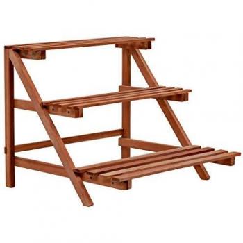 vidaXL 3-Tier Plant Stand Cedar Wood 48x45x40 cm