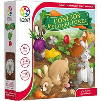 Juego Ludilo Conejos Recolectores Smart Games Cooperativo 29x7x29 Cms. - Juego de mesa infantil educativo para niños a partir de 4 años, tipo cooperativo, que fomenta el trabajo en equipo y habilidades cognit