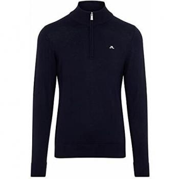 J. Lindeberg Hombre ½ Cremallera Top Deportivo Casual Azul Marino L