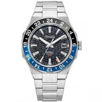 Citizen Series 8 GMT Automatic Men's Watch NB6031-56E, Stainless Steel, 41mm, Sapphire Crystal, Water Resistant to 10ATM