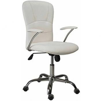 JDF -Silla giratoria Mod. Líder, tapizada en símil Piel y Regulable en Altura. Color Blanco