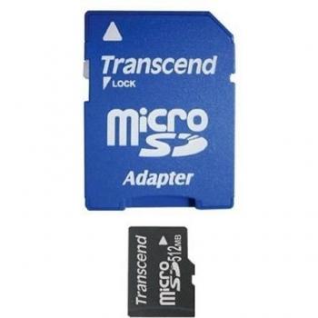 Transcend 512 MB microSD Memory Card memoria flash 0,5 GB - Tarjeta de memoria