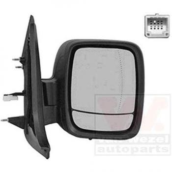 Espejo retrovisor VAN WEZEL 3891808 con ajuste manual, diseño aerodinámico, vidrio convexo para mayor visibilidad, marco de plástico resistente y fácil instalación