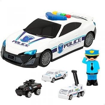 Speed&GO 49461 - Speed & go-camión policia portacoches c/3 Coches + Figura