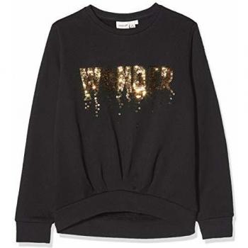 NAME IT Nkfruby LS Sweat BRU Box Sudadera, Negro