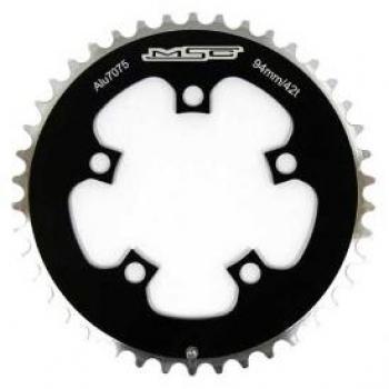 MSC Bikes MSC CNC Alu7075 4 mm 5Brazos 94 mm 42D - Plato de Ciclismo, Color Negro