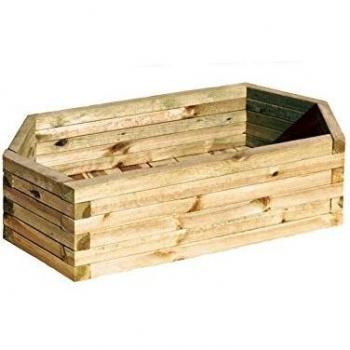 Faura 40 x 103 cm anch / 29 cm alt. - Macetero de Madera Bexagonal